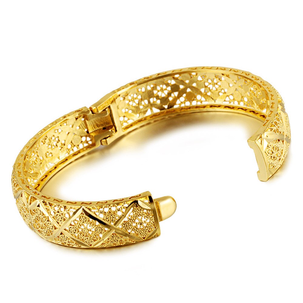 24k oro etiope gioielli braccialetto musulmano donne Dubai Ramadan braccialetto Africa arabo matrimonio gioielli turchi regalo all&#39;ingrosso