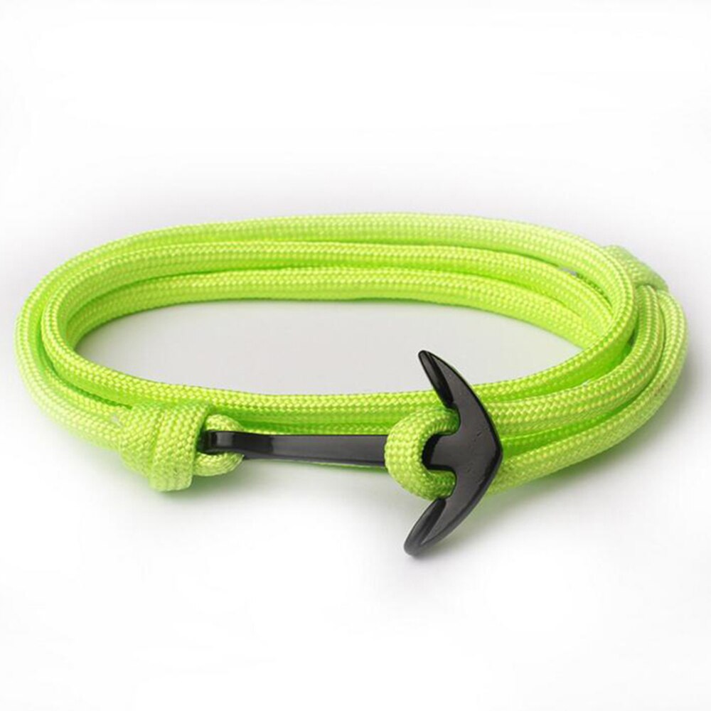 Eif Dock-pulsera hecha a mano en 15 colores para hombre y mujer, pulsera de ancla a la , accesorios de cuerda, joyería masculina,: Color marrón amarillo