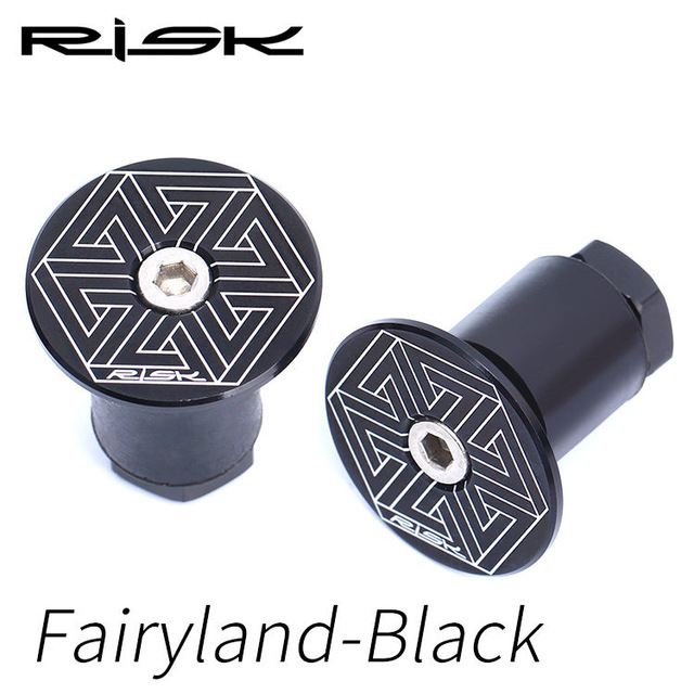 RISK Road Bike Handlebar Ends Bicycle Grip Ends Caps Racing Road Bicycle Cycling Handle Bar Plug Ends Aluminum Bar Ends Plugs: Fairyland Black
