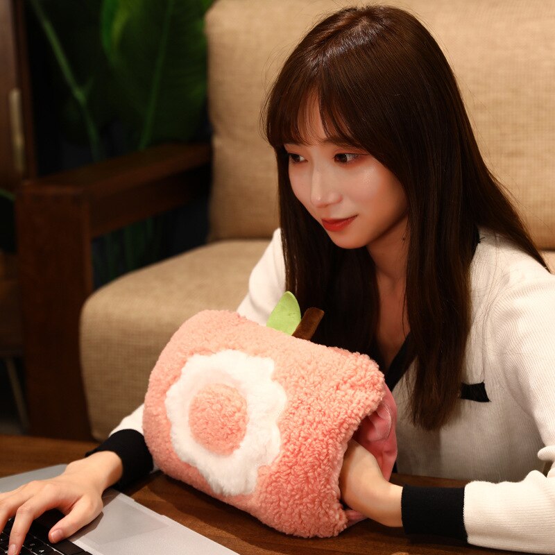 Bottiglia di acqua calda ricaricabile elettrica fiori carini scaldamani doppie mani in inverno signore dolore fisiologico tesoro caldo