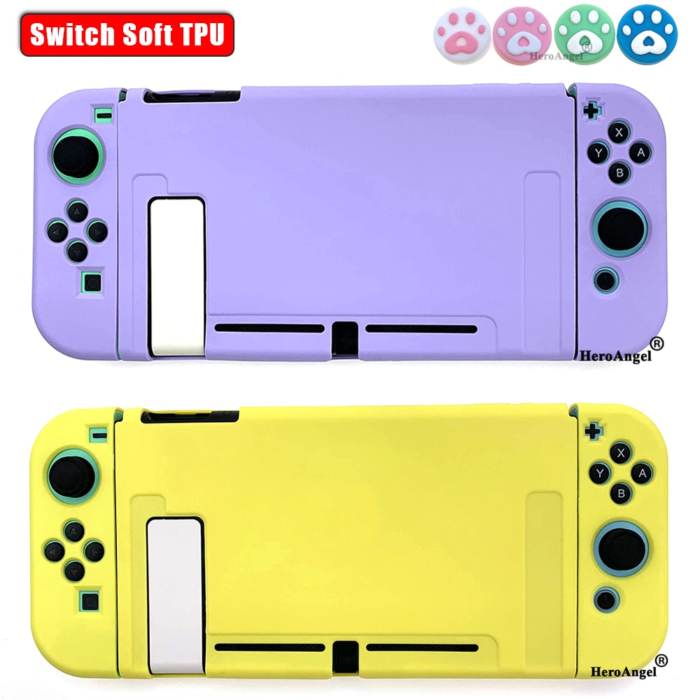 Leuke Pure Tpu Soft Cover Voor Nintendo Switch Beschermende Split Cover Shell Anti-Val Game Console Case voor Ns Accessorie
