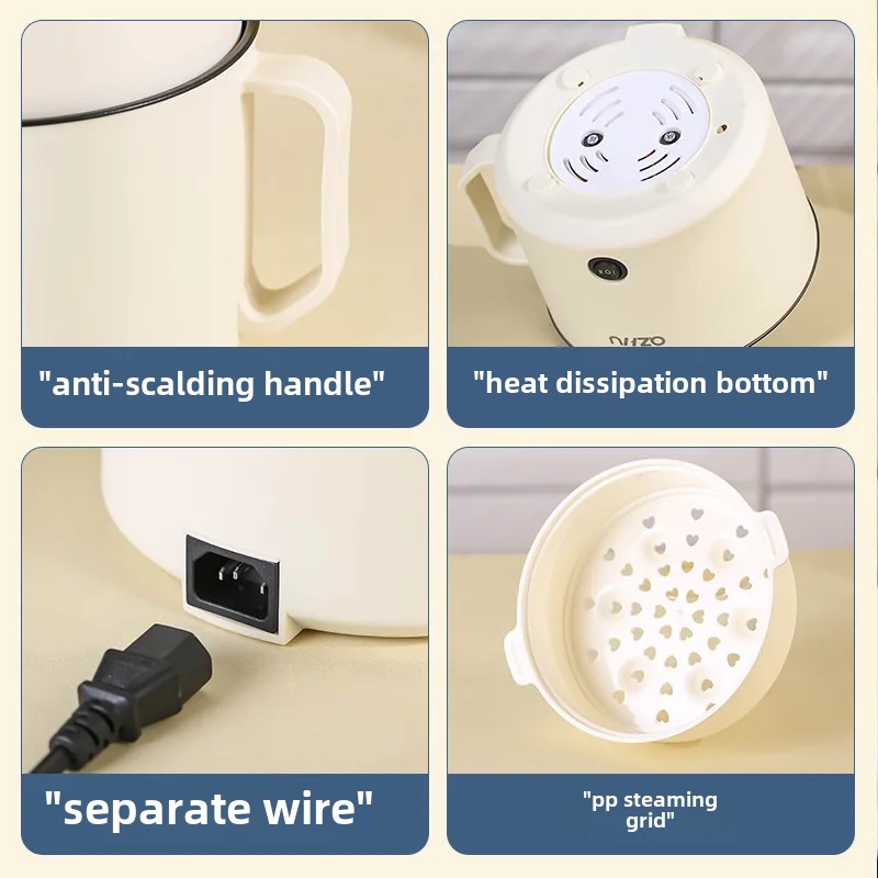 Multifunktionaler Mini-Elektroherd für Höhle Heimgebrauch, Edelstahl, Studentenwohnheim, Schlafzimmer, Kochtopf, kleiner Fritteuse-Topf
