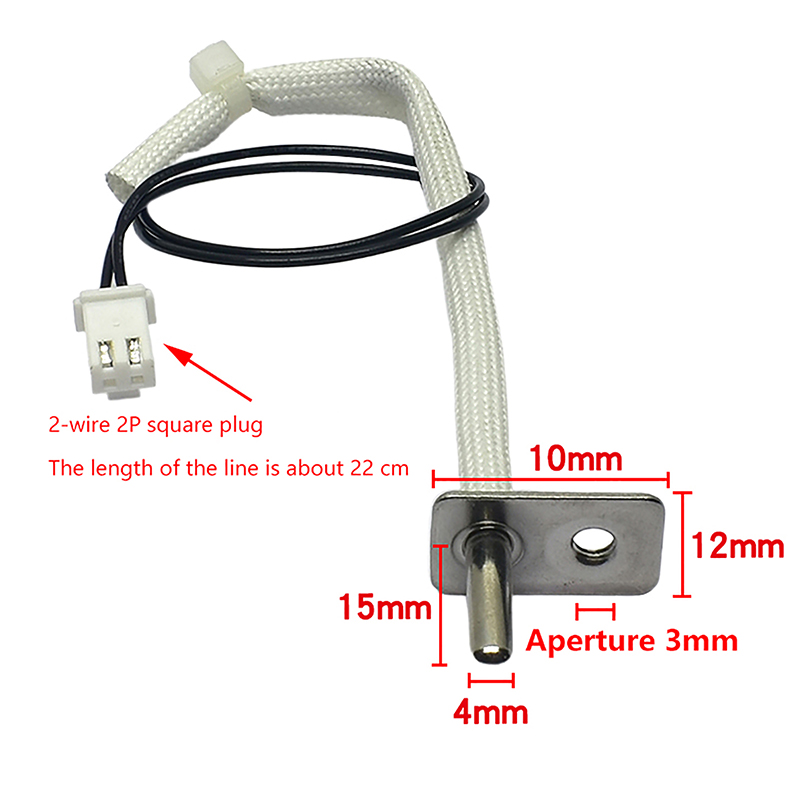 Sensor de temperatura Air Fryer Sonda, Termostato 200K, Sensor de temperatura NTC, Peças de reposição Air Fryer, 1Pc