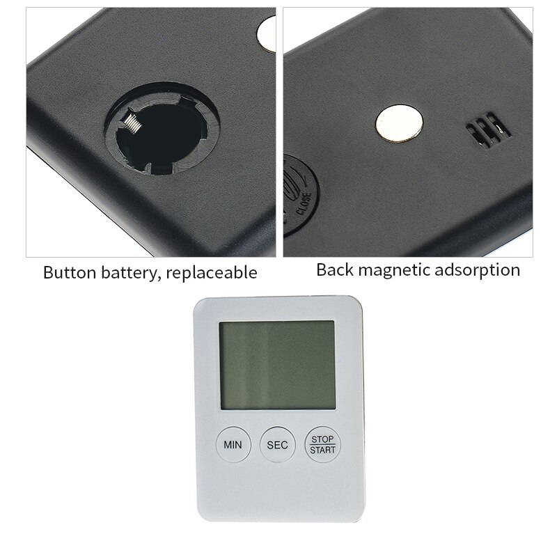 Super thin lcd digital screen kitchen timer square grandado
