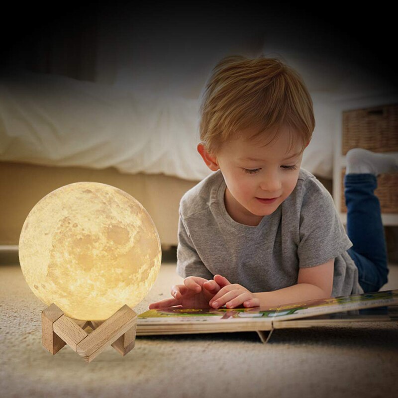 ZK20 LED Night Light 3D Print Moon Lamp 16 Colors Rechargeable Change Light Touch Remote LED moon light