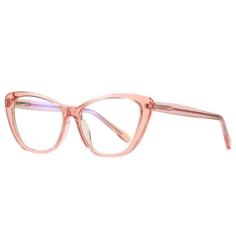 Rbenn cat glasögon båge kvinnor blått ljus blockerande läsare datorspel glasögon mot ansträngda ögon huvudvärk  uv400: Rosa