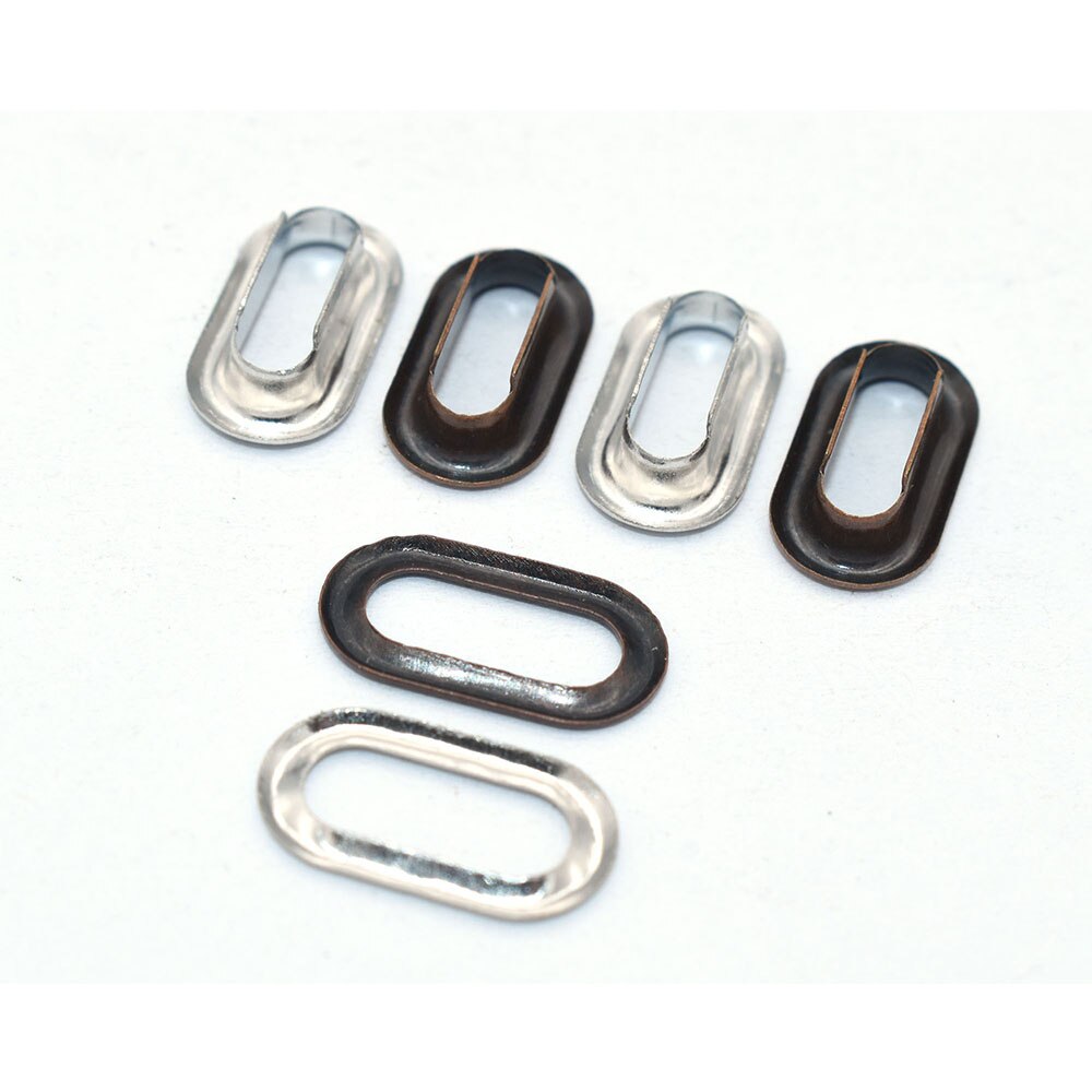 Œillet métallique ovale en cuivre, 10mm, accessoires pour couture de chaussures, sac, fabrication de cuir