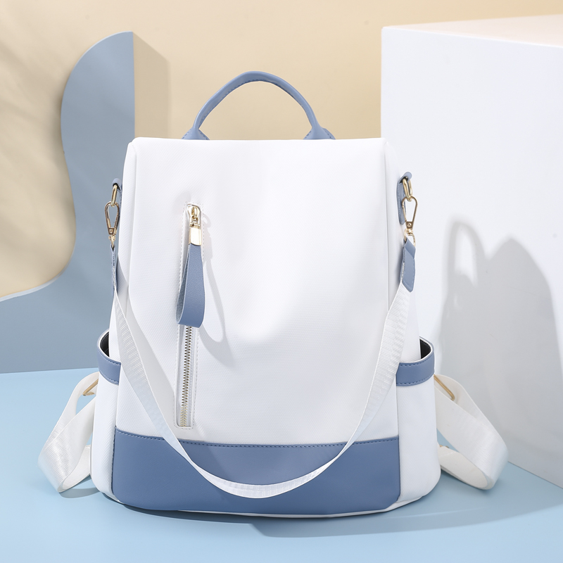Plecak damski codzienna torba na ramię moda ładna tkanina nylonowa damski plecak na co dzień stylowy elegancki plecak dziewczęcy torebka damska Mochila: Black
