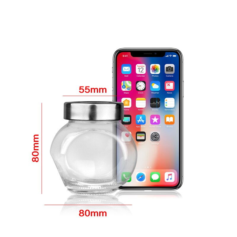 Botes sellados de vidrio para cocina, tarro de almacenamiento de alimentos, tés de especias, utensilio de almacenamiento de botellas de conservación de dulces, de 180ML, de 3 a 10 Uds.