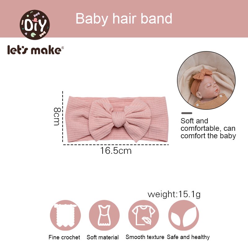 Lassen sie machen Baby Stirnband Baumwolle Mädchen Haar Zubehör Kaninchen Ohr Turban Bogen Elastische Haarband Baby Prinzessin Weihnachten Schild