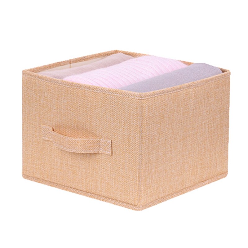 Katoen Kast Garderobe Kast Organizer Opknoping Pocket Lade Kleding Opslag Kleding Home Organisatie: Drawer Beige