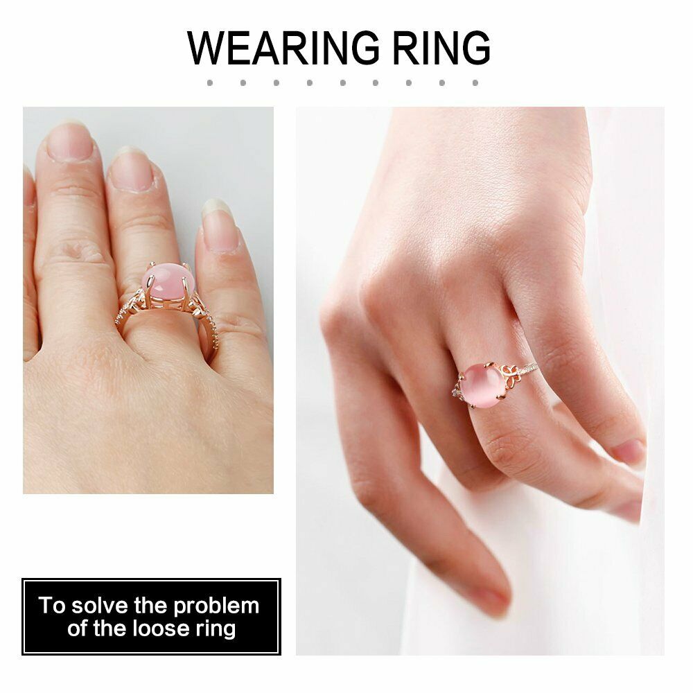 12PCS Silicone Invisible Ring Size Adjuster Reducer Ring Sizer Fit Any Rings