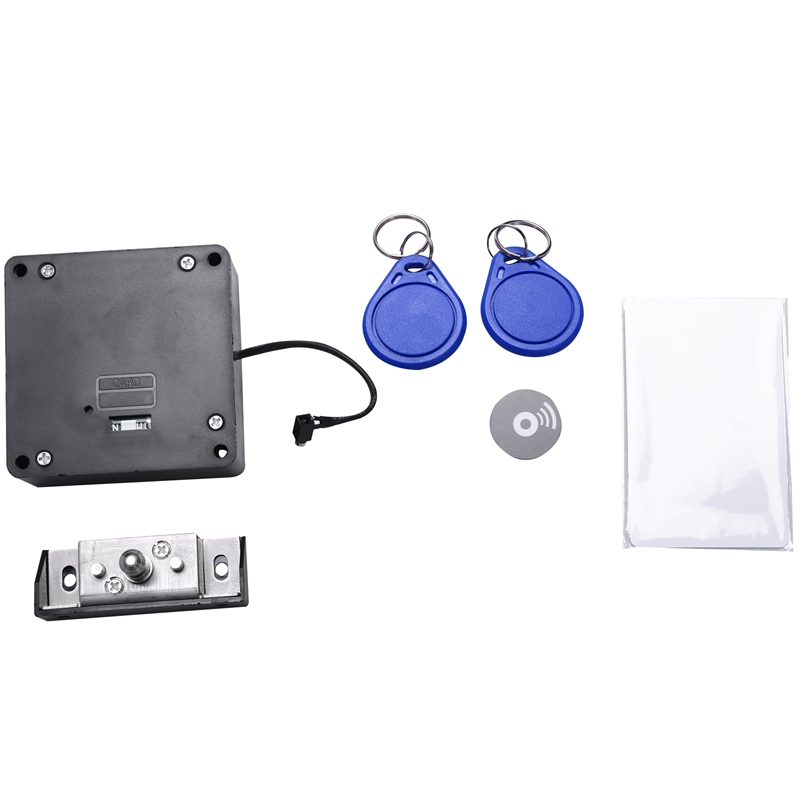 Serrure électronique intelligente RFID pour armoire, sans trou, Installation facile, casier de meuble, armoire à chaussures, serrure de porte avec deux Ca
