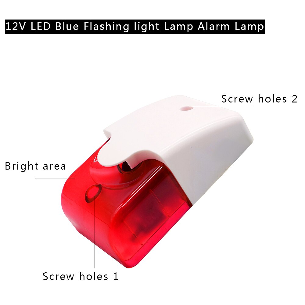 Sirena de luz LED estroboscópica con Flash GSM 12V o 24V, sistema de alarma antirrobo de seguridad para el hogar, PSTN, GSM