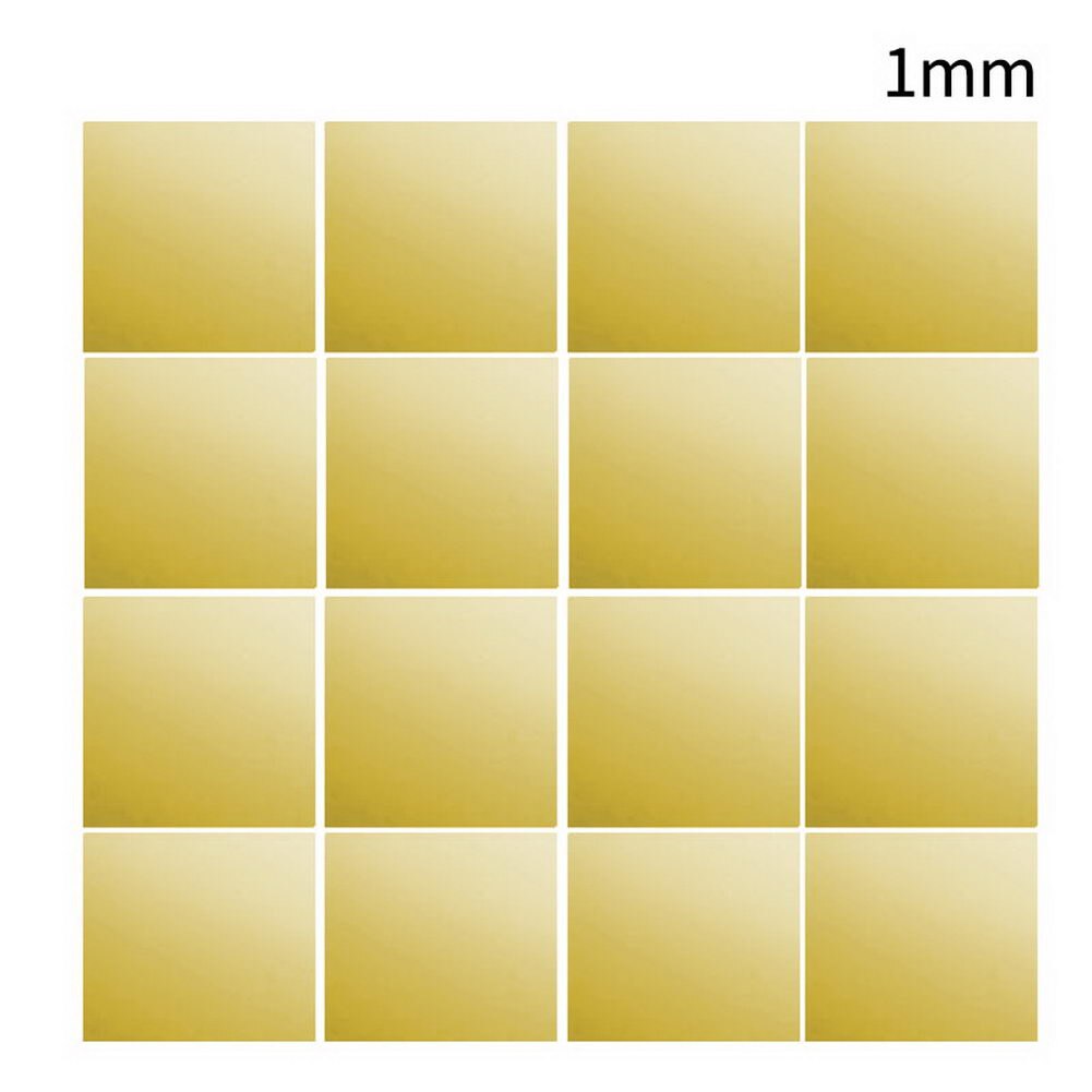 Stickers muraux miroir carré PI6 15x15 cm | Miroir carré auto-adhésif, décoration de la maison, du salon, de la chambre à coucher et du couloir