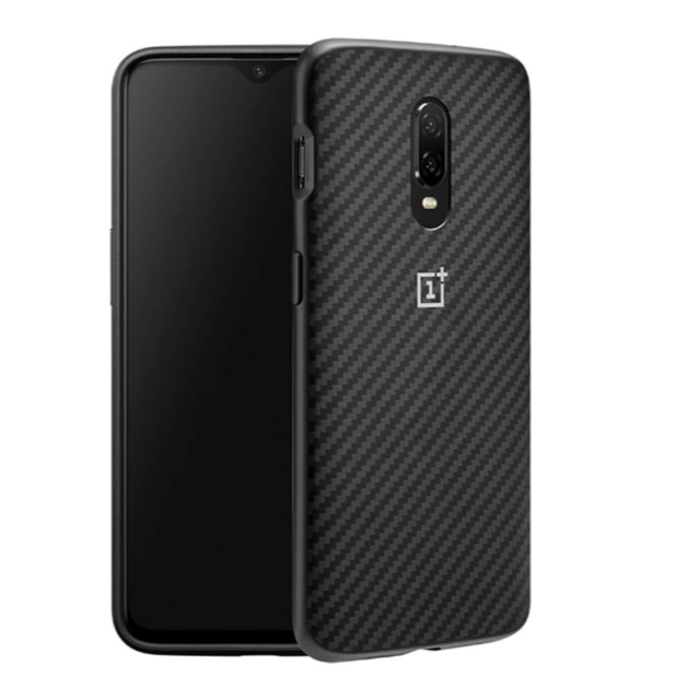 Oryginalny oficjalny dla OnePlus 6T prawdziwy piaskowiec Karbon matowy silikonowy czerwony zderzak drewno hebanowe szczupły powrót skóra twarda obudowa okładka: Bumper-Karbon