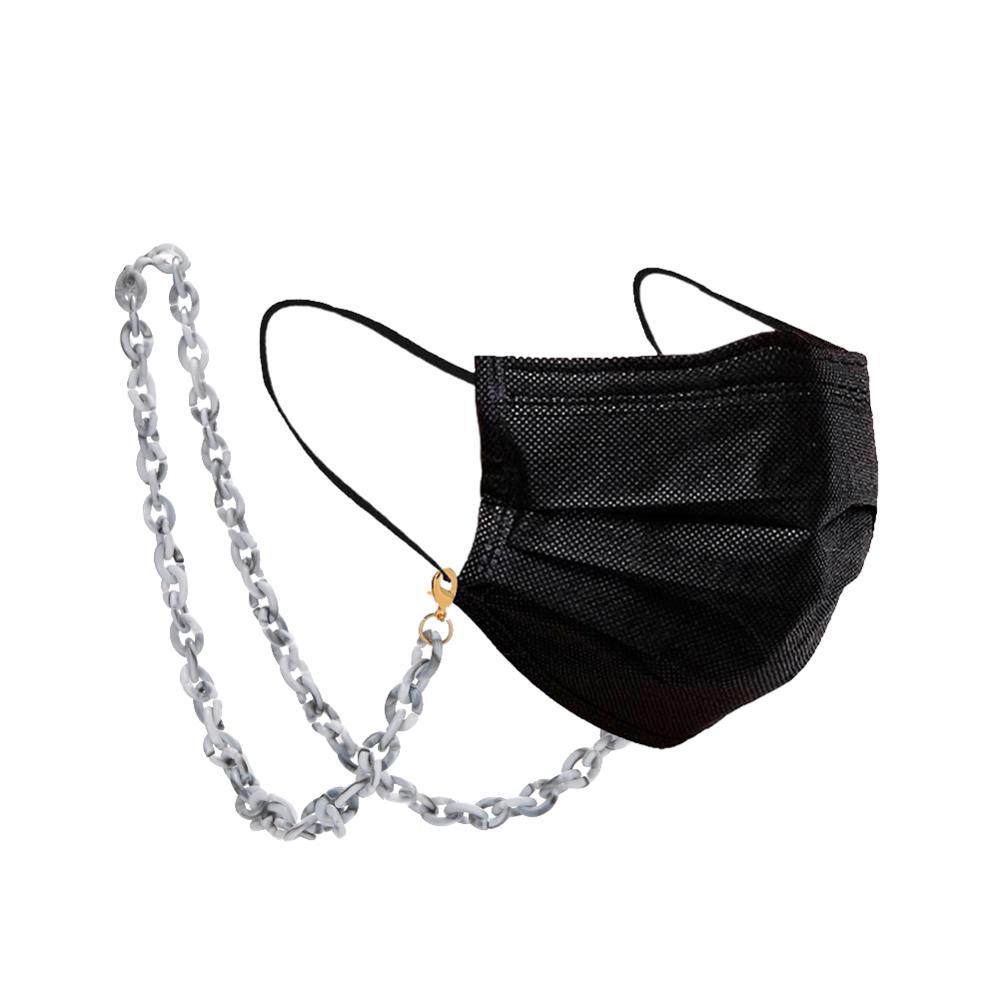 Teamer Cadena de soporte para mascarillas faciales para mujer, collar decorativo de que sujeta tu máscara alrededor de tu cuello, cadena de gafas acrílicas: gray
