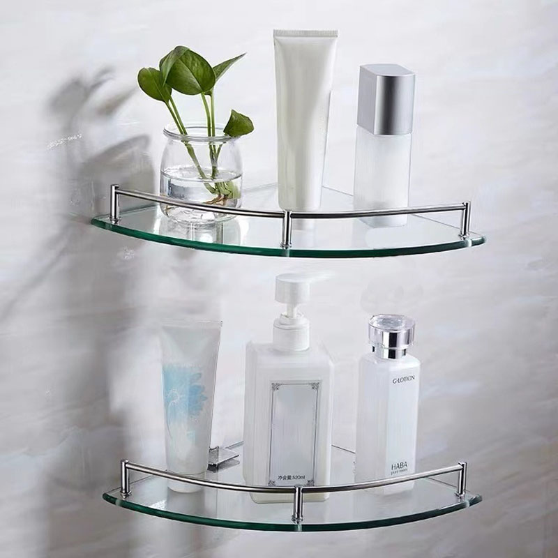 Estante de cocina para baño, estante triangular de vidrio, almacenamiento de cocina, organización, accesorios de cocina, organizador de especias para el hogar