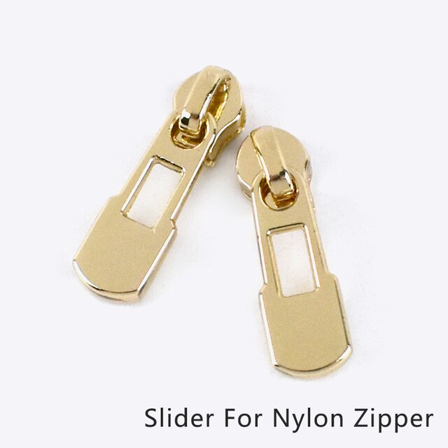 Meetee-deslizadores de cremallera de aleación para cremalleras de Metal, Kit de reparación de cremalleras para bolsas de ropa, accesorios de costura de ropa DIY, 3 #, 20 Uds.: LightGold-ForNylon