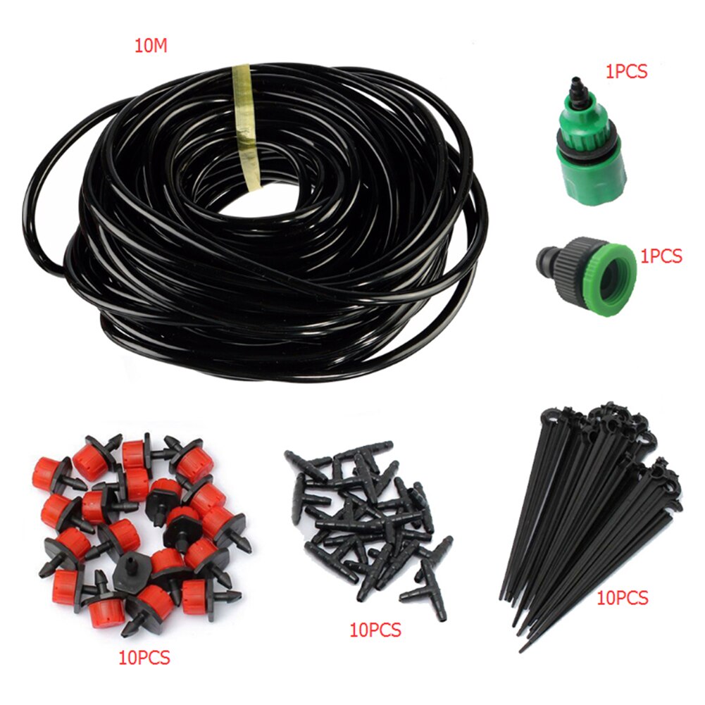 10M-50M manguera de riego automática de jardín planta de goteo aerosol para flores sistema de riego por goteo automático Kits de riego de jardín manguera: 10M