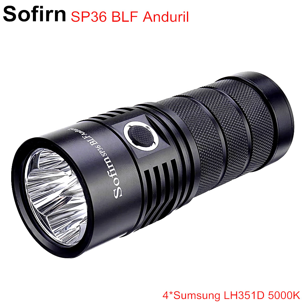 Sofirn SP36 BLF Anduril 4 * Samsung LH351D 5650lm Leistungsstarke LED Taschenlampe USB Aufladbare 18650 Taschenlampe 5000K Hohe 90 CRI