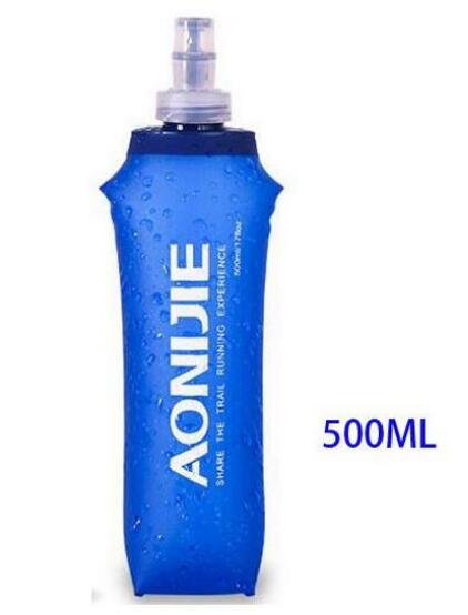 Aonijie 350 600ml løbende sport vandpose folde tpu løb foldbar tpu blød lang halm vandflaske kedel: 500ml