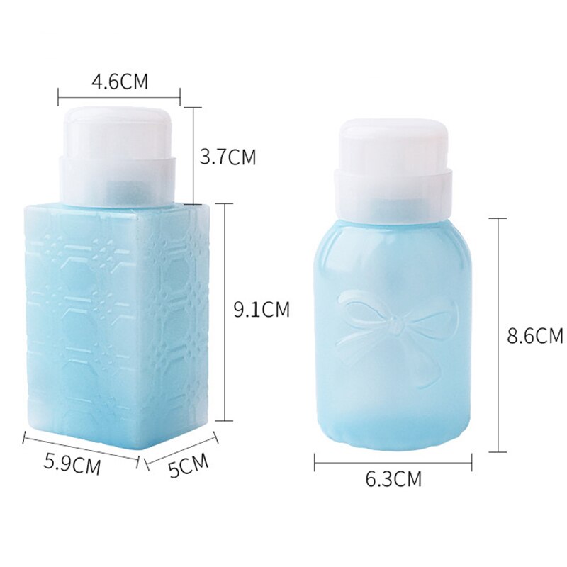 Neglefjerner flaske tom pumpe dispenser negle rensemiddel væske flaske uv gel polish ren acetone flaske