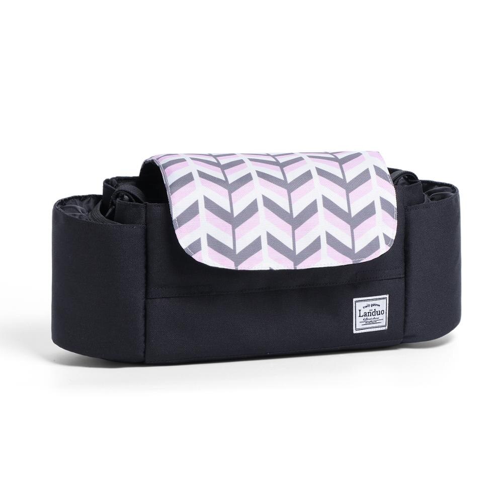 Land Baby Kinderwagen Organizer Tragbare Baby Wagen Hängen Taschen Kinderwagen Tasse Halfter Multi-funktion Kinderwagen Zubehör Tasche MPB100: MPB100-schwarz