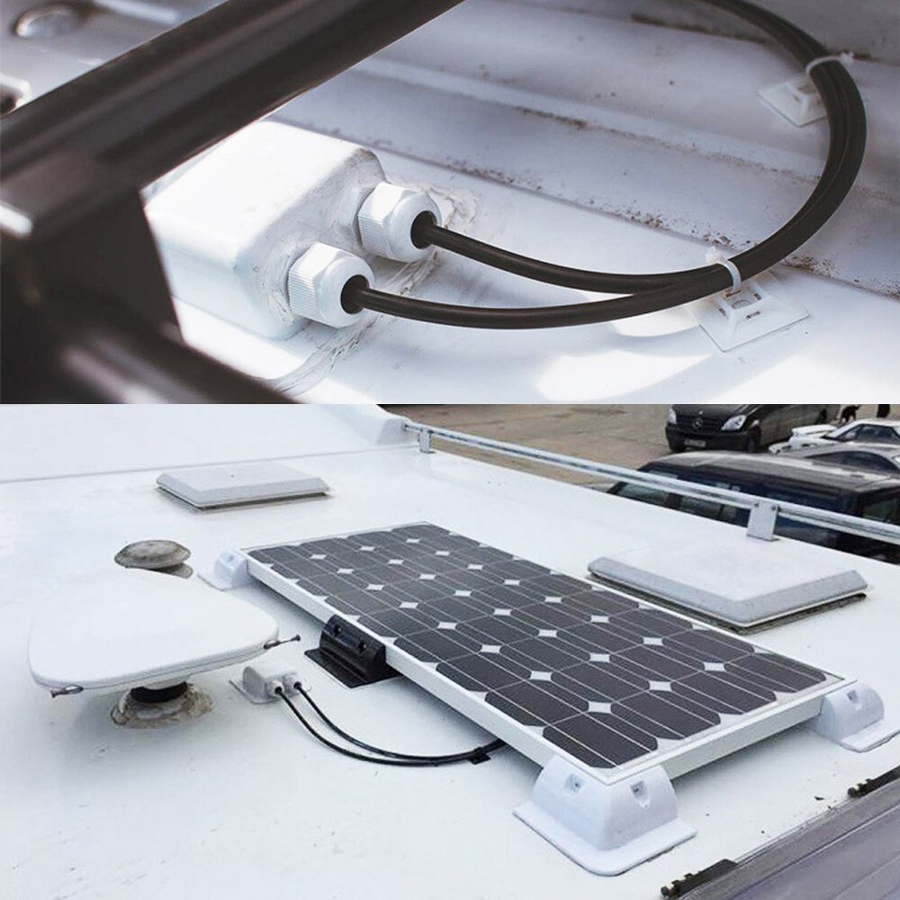 Solar Car Junction Box Waterproof IP68 Duel Cable for Solar Project on RV Caravan Boat Cabin Roof Vehicle Yacht Camper Van etc.