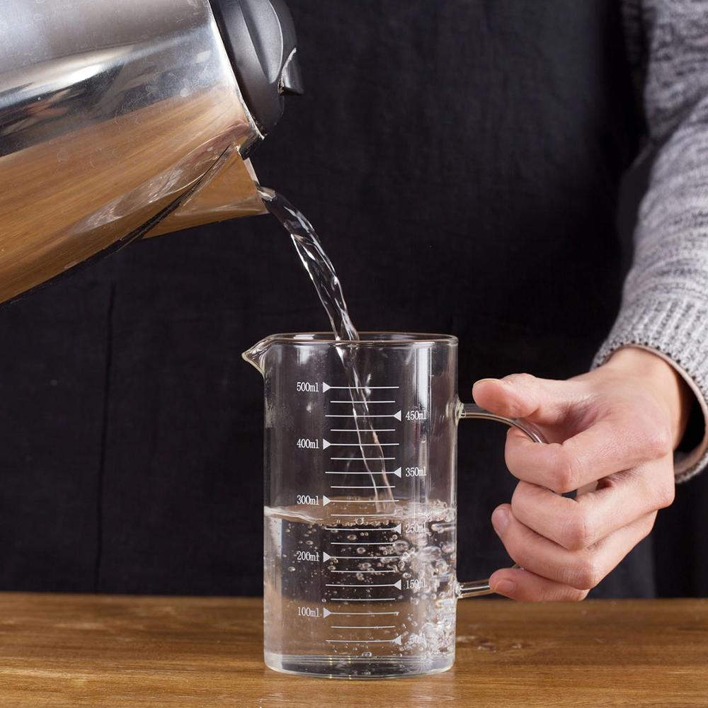 350/500ML Hoge Borosilicaatglas Maatbeker Drinkware met Handvat Melk Meten Glas Sap Cup Kruik Meetinstrument voor Bakken