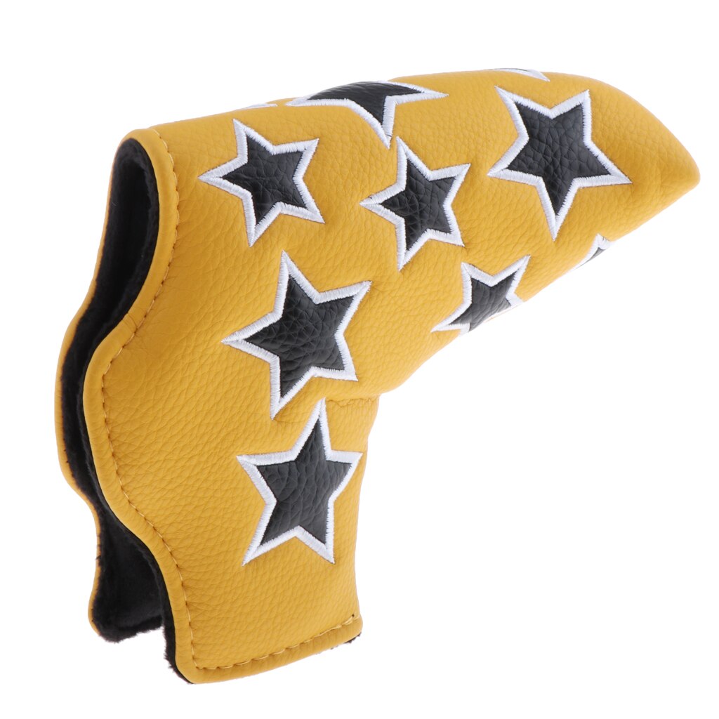 Putter Cover Golf Blade Putter Head Cover Headcover Laarzen Ster Borduurwerk Pu Leather Cover Golf Head Cover Waterdicht