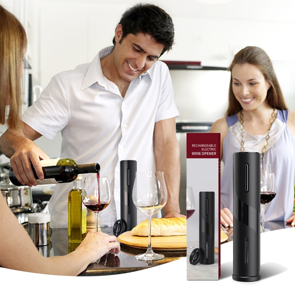 Automatic Bottle Opener Wine Opener Electric Red Wine Opener USB Rechargeable Jar Opener Kitchen Accessories Bottle Opener ^*