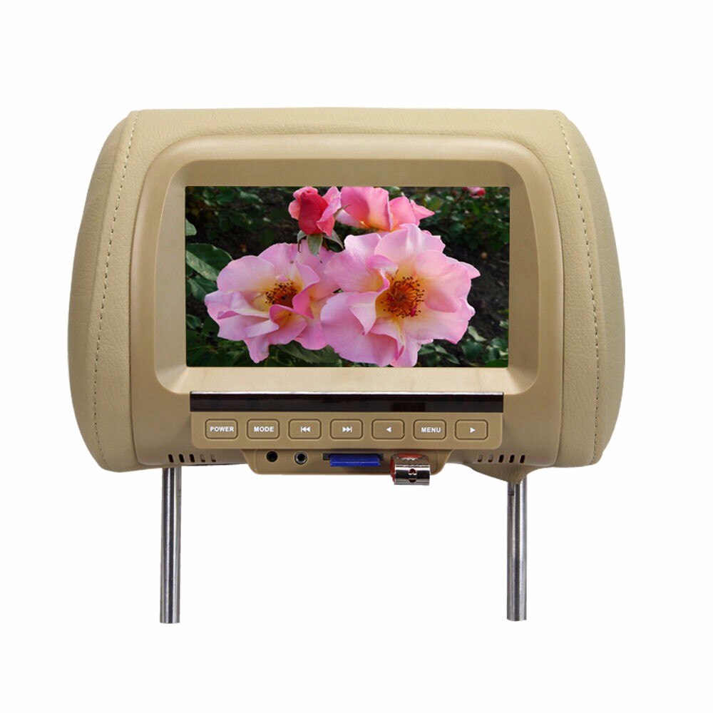 7 Inches MP5 Headrest Monitor Car Monitor TFT LED Digital Screen Player for Car Support SD Card,MP5, USB Card