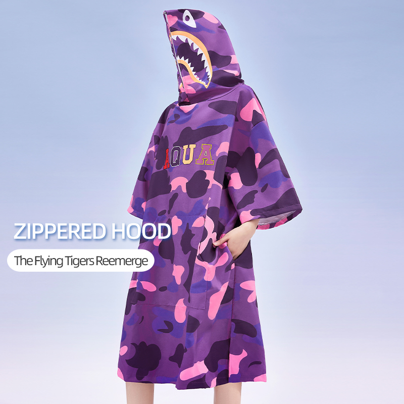 Aquaplay Surfen Poncho Strand schnell trocknende Decke Badet uch Hoodie Neopren anzug Umhang Schwimmen Surfen Modestil