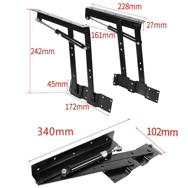 2PCS Practical Lift Up Coffee Table Lifting Frame Mechanism Hardware Top Lifting Frame Furniture Living Room Table Racks