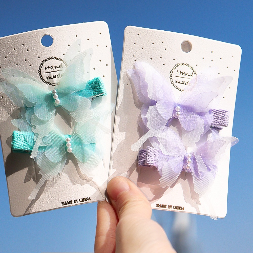 Horquilla de para niña, tocado de joyería, , tocado para mujer, accesorios para el cabello con forma de mariposa para el sudor