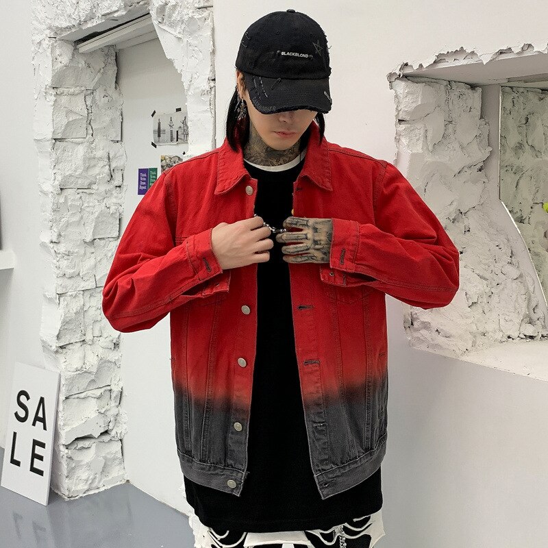 Original Brand Harajuku Oversize Hiphop Jacket Men's Hip-Hop Denim Jacket Jacket Men Jean Jacket Men Clothing