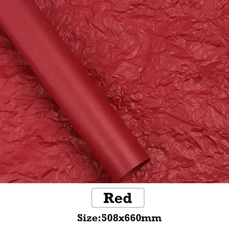 10 Uds. De papel para envolver flores de 50x66cm, ramo de flores, papel para manualidades DIY, suministros de embalaje de para de boda, cumpleaños, Baby Shower: Rojo