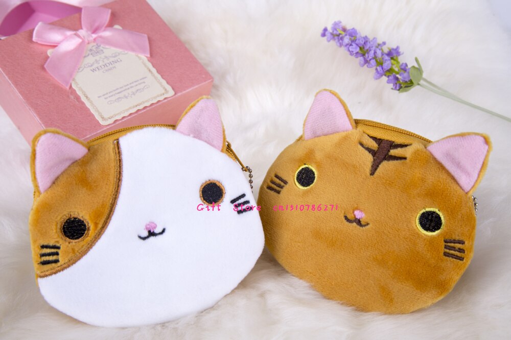 TOP Sell Cats Coin BAG , 6Models 10CM Cats Plush Coin Purse Wallet Pouch , Women Lady's Coin Bags Pouch Handbag Case