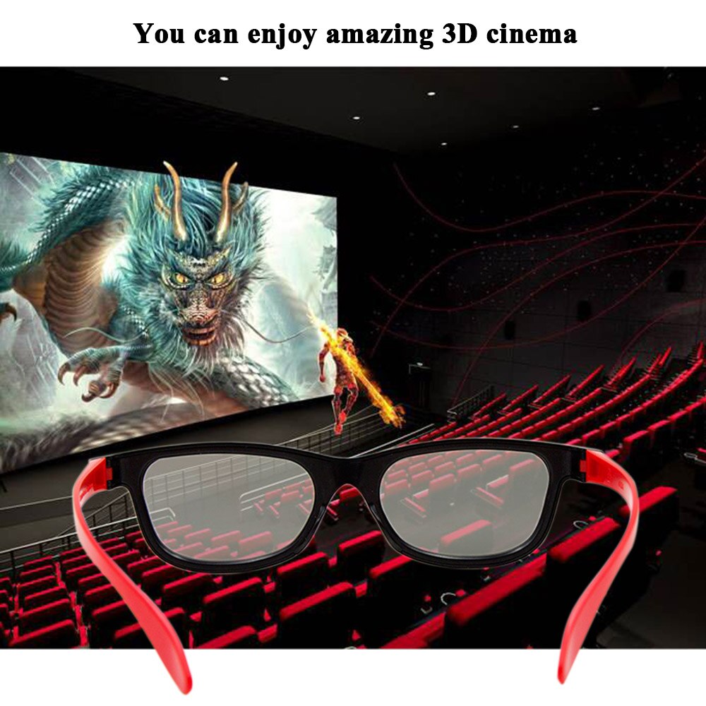 G66 lunettes 3D passives lentilles polarisées pour cinéma léger Portable pour regarder des films