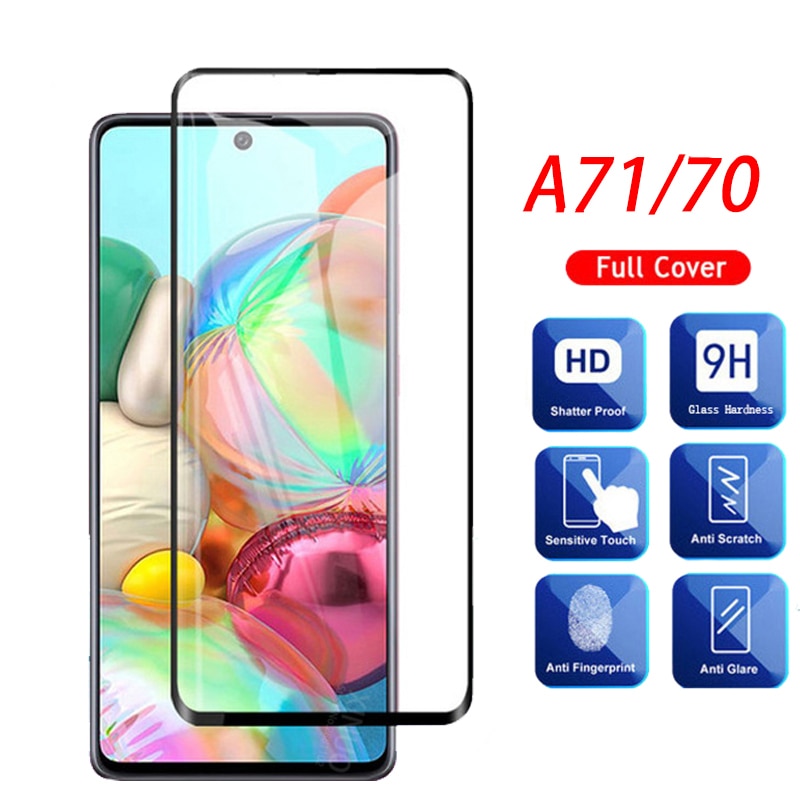 Coque pour Samsung Galaxy A71 verre Tremp pour Samsung Galax A71 A70 A70S A 71 70 70S sansung A71 A70 A70S couvercle en verre trempé capa