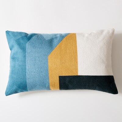 DUNXDECO Kussenhoes Taille Decoratieve Kussensloop Abstracte Artistieke Eenvoudige Geometrische Katoenen Draad Borduurwerk Beddengoed Coussin: C