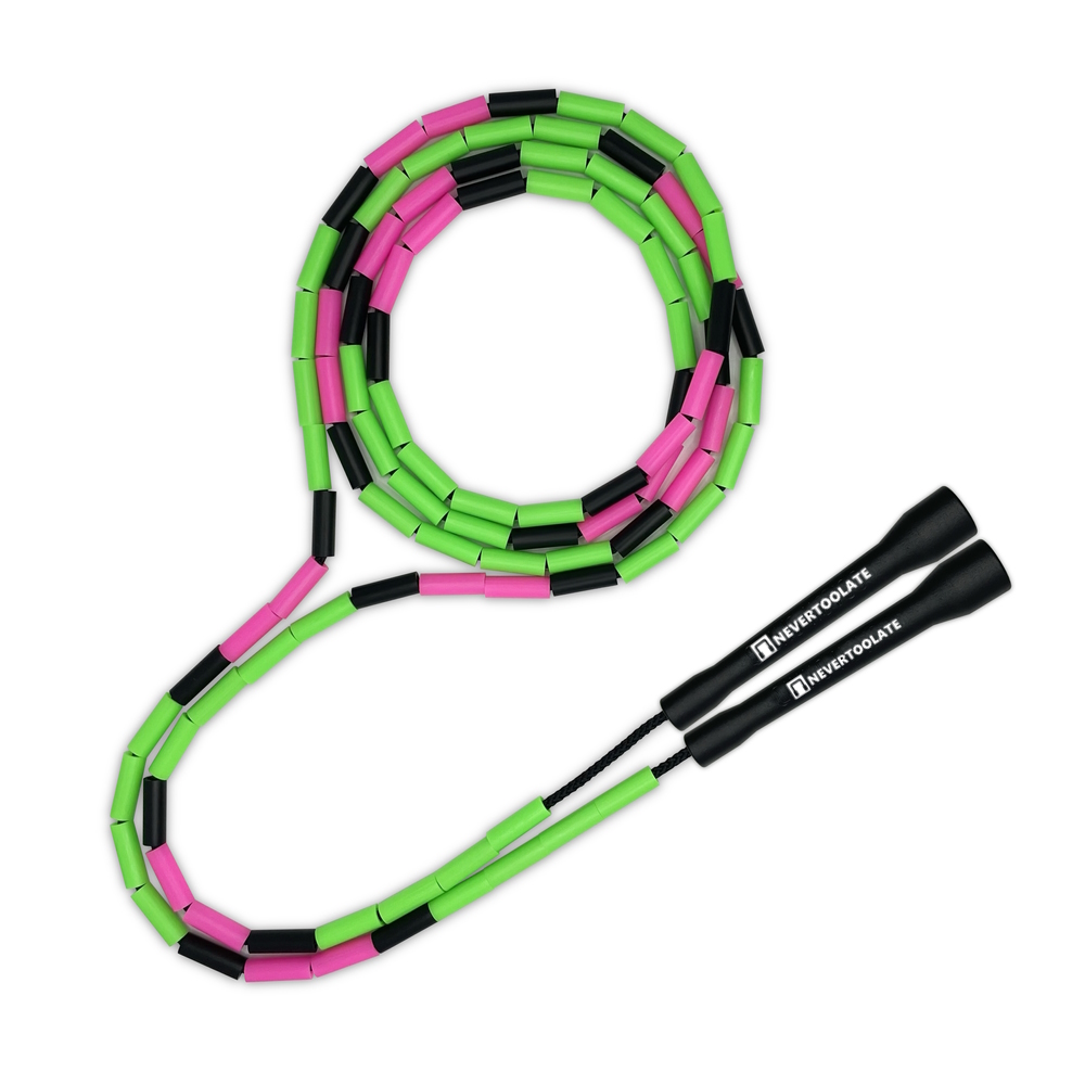 NEVERTOOLATE JR013P 2.9METER (BEADING LENGTH 2.75M) HARD BEADS BEADED SKIPPING JUMP ROPE FITNESS FRESTYLE JIMMY CROSSFIT: Lavender