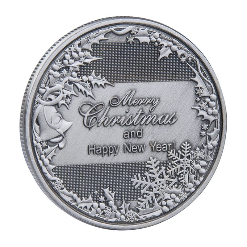 retro Gud jul santa elg mynt samling suvenir utfordring kunst lykkelig år og merke: 1