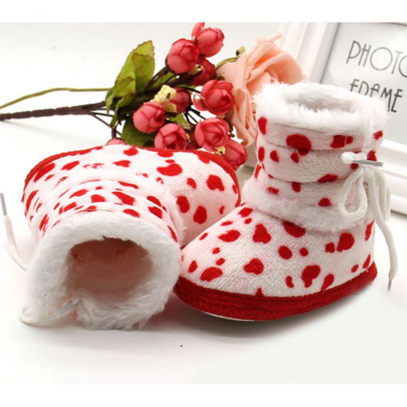 Baby Schoenen WINTER 0-18 m Baby Kids Baby Meisje Warme Laarzen Casual Soft Sole Fleece Warm Sneeuw booties Schoenen M2