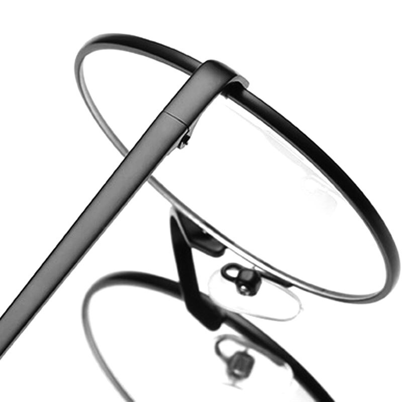 Chic Eyeglasses Retro Big Round Metal Frame Clear Lens Glasses Nerd Spectacles