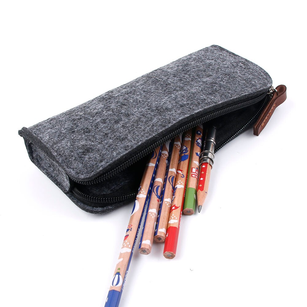 Felt pencil bag fabric pencil case pencil box School Office Supplies Stationery Pouch Purse Storage Cute Makeup Bags Pencil Box