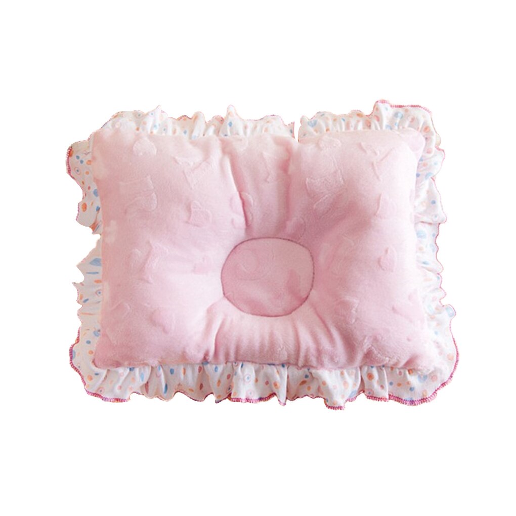 28*22cm mjuk bomullsposition baby kudde nyfödd härlig tecknad nyfödd baby anti platt huvud baby sömnkudde