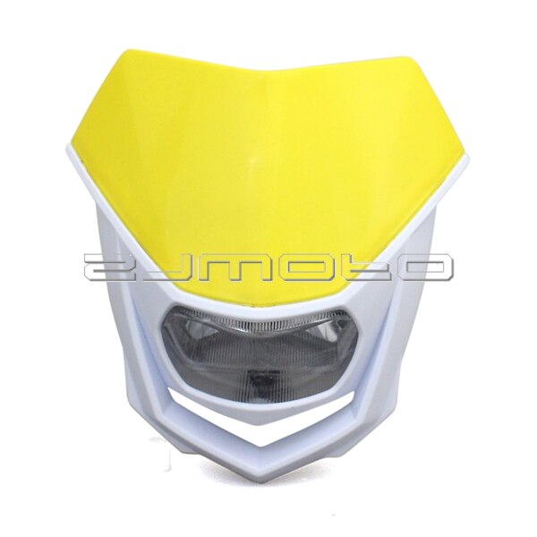 ZJMOTO H4 35W Scheinwerfer Verkleidung Blau Off Road Motorrad Scheinwerfer Enduro Scheinwerfer Streetfighter Für Yamaha YZ YZF WR WRF DT XT: yellow white