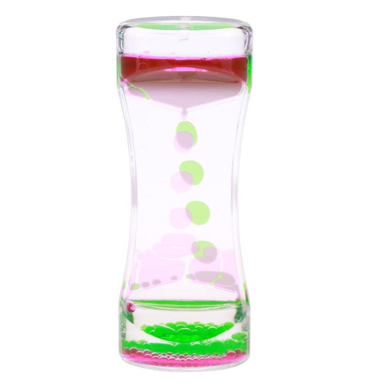 Liquid Floating Motion Hourglass Count Down Timer Clock Visual Timer Liquid Oil Acrylic Hourglass Desktop Decor Funny